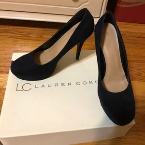 Lauren Conrad brand Black Suede Heels